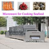 continouous conveyor type microwave oven for cooking shellfish