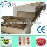 Continuous tunnel type microwave drying machine for bilberry